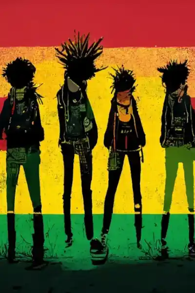 4 stick figure reggae band