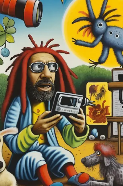 Reggae Culture Rasta with camera