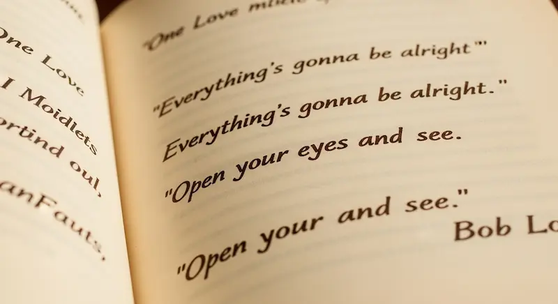 Bob Marley book of famous quotes