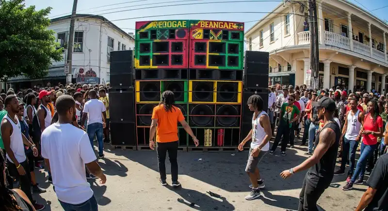 Jamaican soundsystem dance off