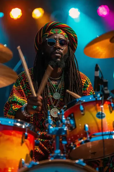 Drums are a fundamental reggae instrument