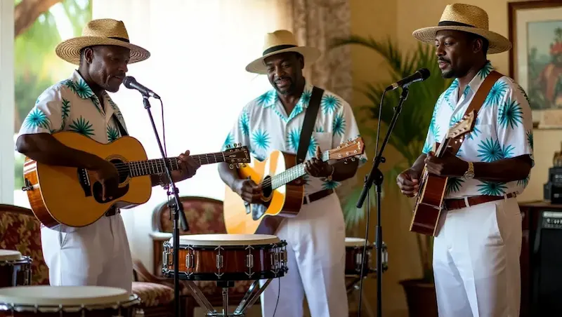 Three piece Mento band